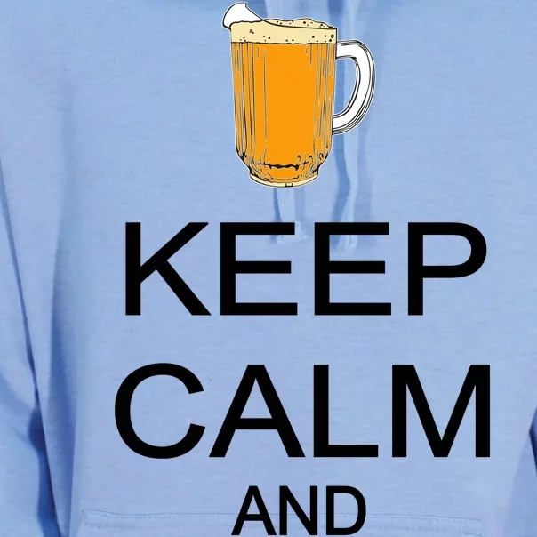 Keep Calm And Drink Beer Pitcher Unisex Surf Hoodie