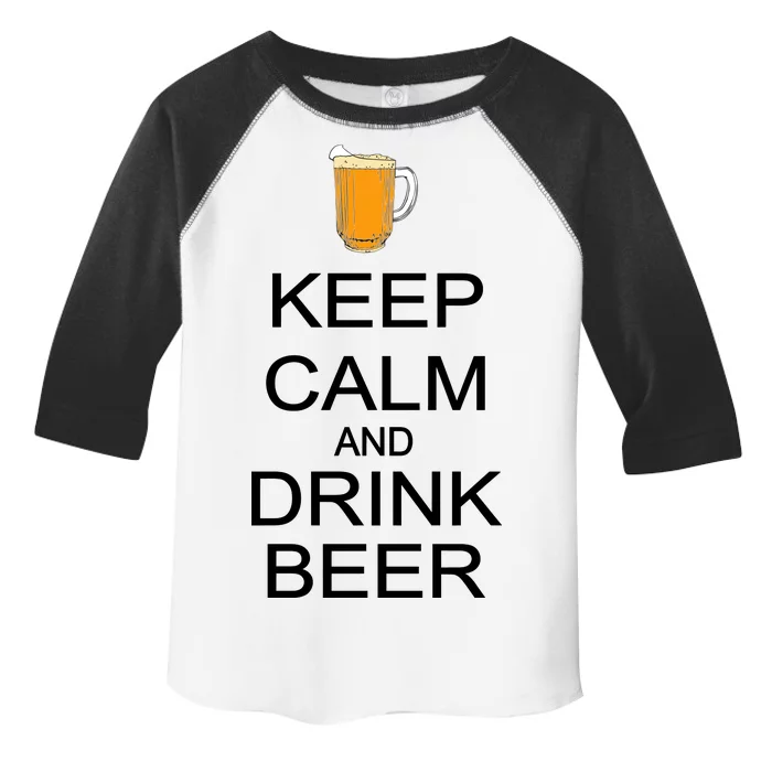 Keep Calm And Drink Beer Pitcher Toddler Fine Jersey T-Shirt