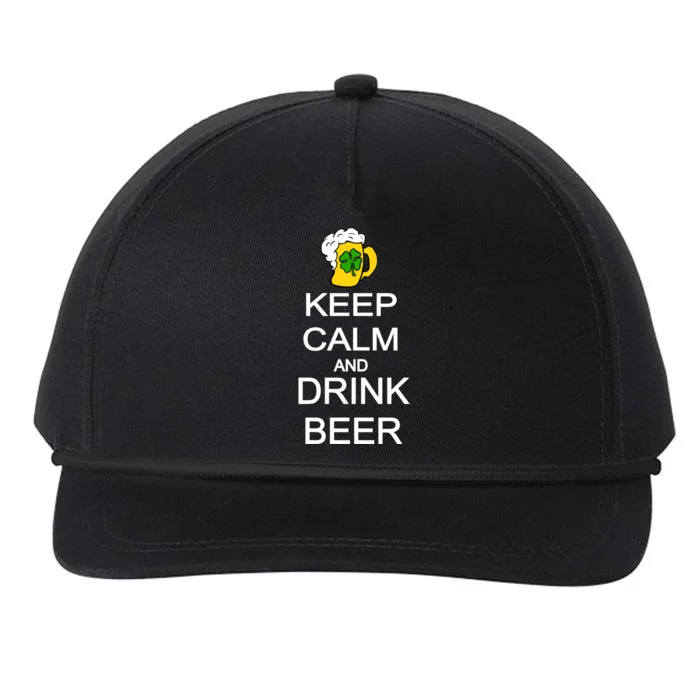 Keep Calm And Drink Beer St. Patrick's Day Snapback Five-Panel Rope Hat