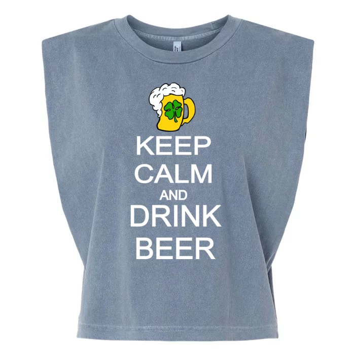 Keep Calm And Drink Beer St. Patrick's Day Garment-Dyed Women's Muscle Tee