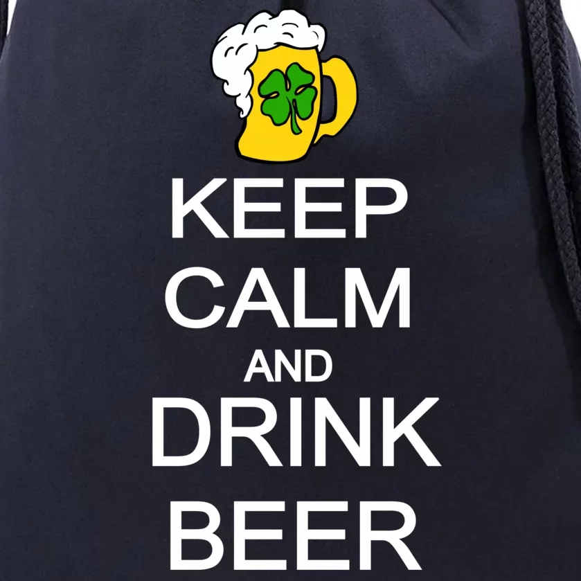 Keep Calm And Drink Beer St. Patrick's Day Drawstring Bag