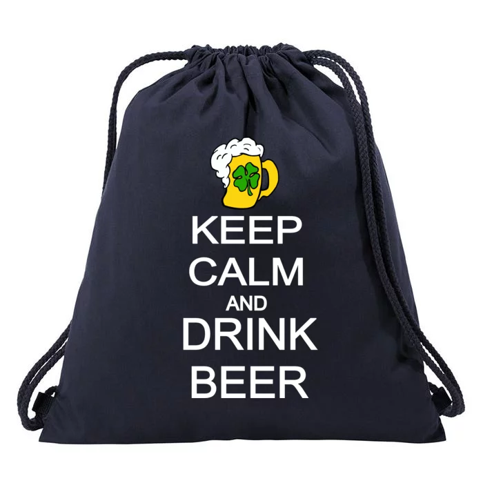 Keep Calm And Drink Beer St. Patrick's Day Drawstring Bag