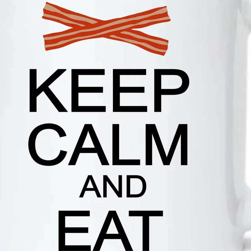 Keep Calm And Eat Bacon Black Color Changing Mug