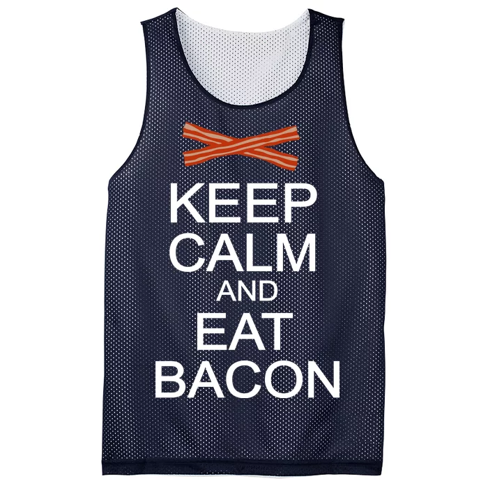 Keep Calm And Eat Bacon Mesh Reversible Basketball Jersey Tank