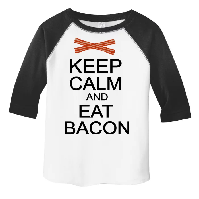 Keep Calm And Eat Bacon Toddler Fine Jersey T-Shirt