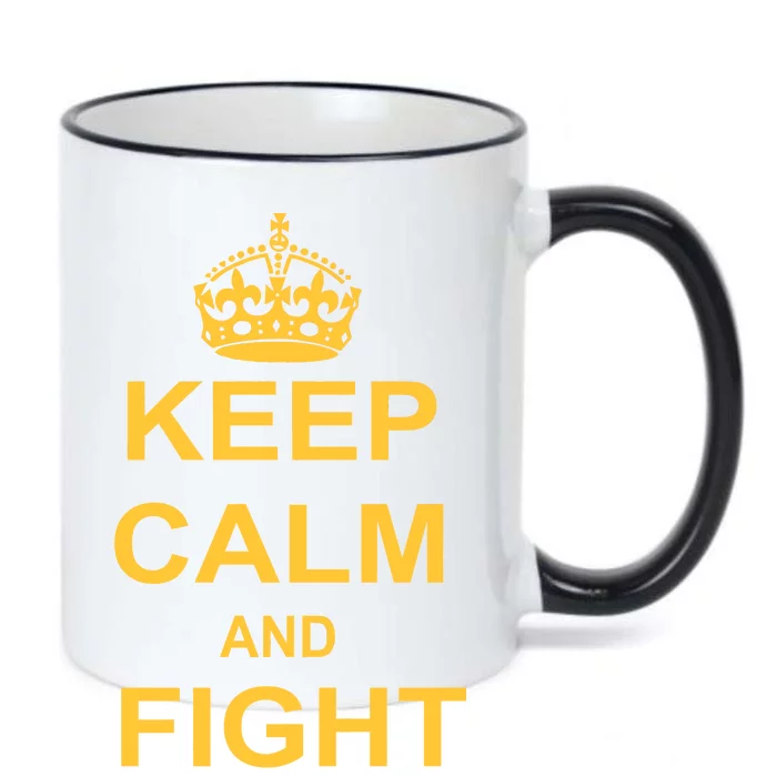 Keep Calm And Fight On Black Color Changing Mug