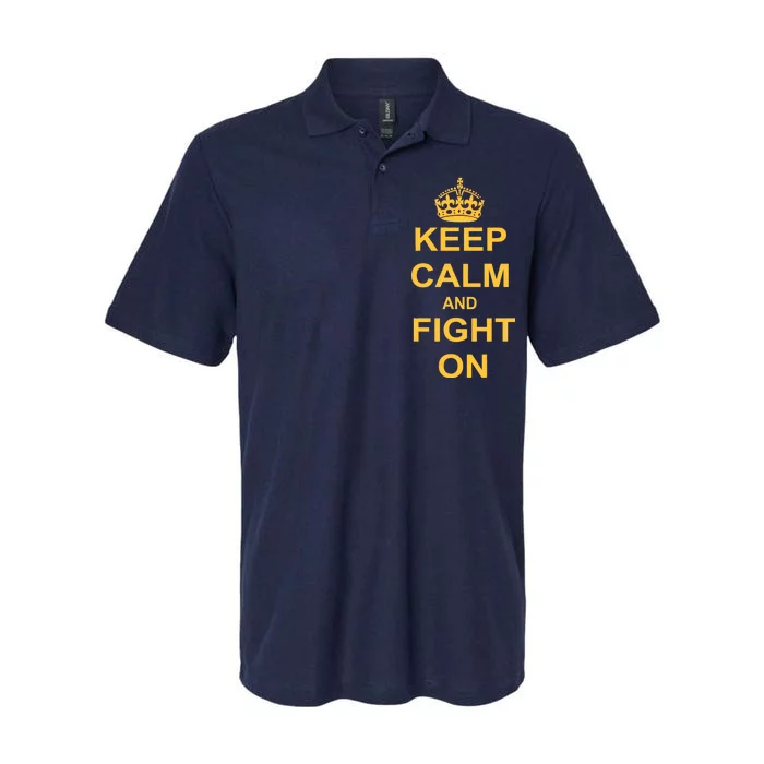 Keep Calm And Fight On Softstyle Adult Sport Polo