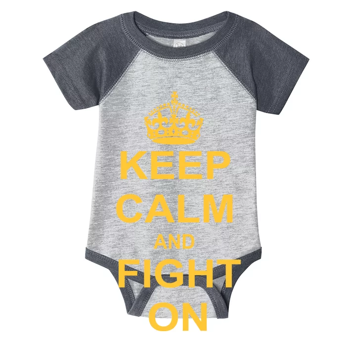 Keep Calm And Fight On Infant Baby Jersey Bodysuit