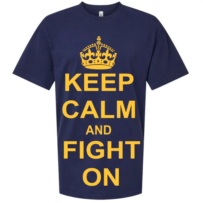 Keep Calm And Fight On Sueded Cloud Jersey T-Shirt