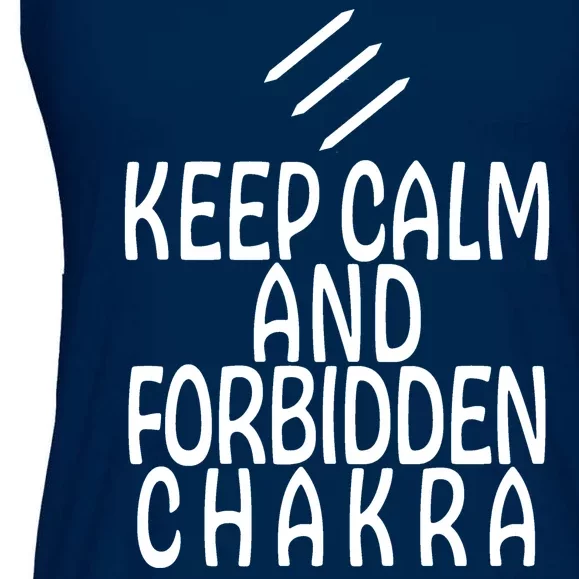 Keep Calm And Forbidden Chakra Monk FF14 Ladies Essential Flowy Tank