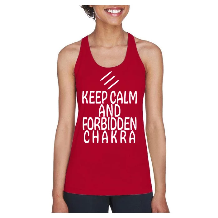 Keep Calm And Forbidden Chakra Monk FF14 Women's Racerback Tank