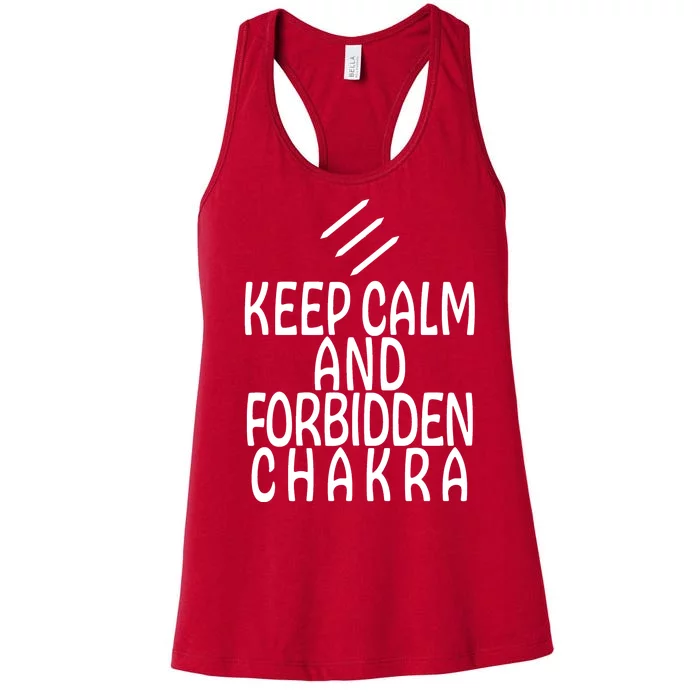 Keep Calm And Forbidden Chakra Monk FF14 Women's Racerback Tank