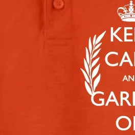 Keep Calm And Garden On Dry Zone Grid Performance Polo