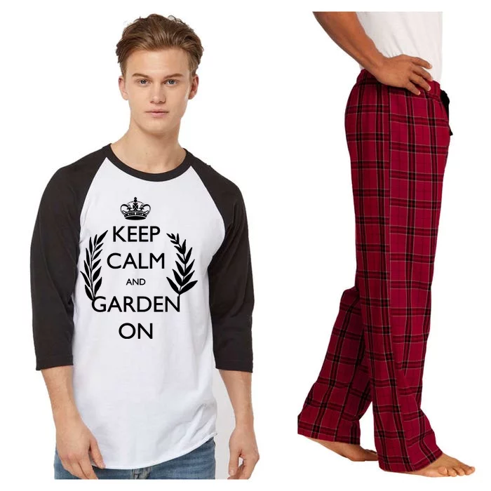 Keep Calm And Garden On Raglan Sleeve Pajama Set