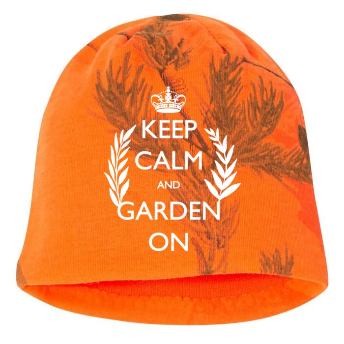 Keep Calm And Garden On Kati - Camo Knit Beanie