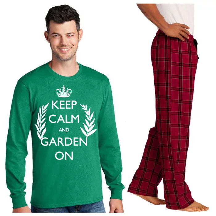 Keep Calm And Garden On Long Sleeve Pajama Set