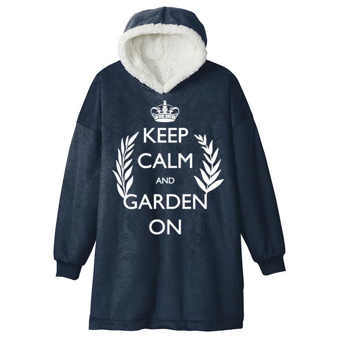 Keep Calm And Garden On Hooded Wearable Blanket