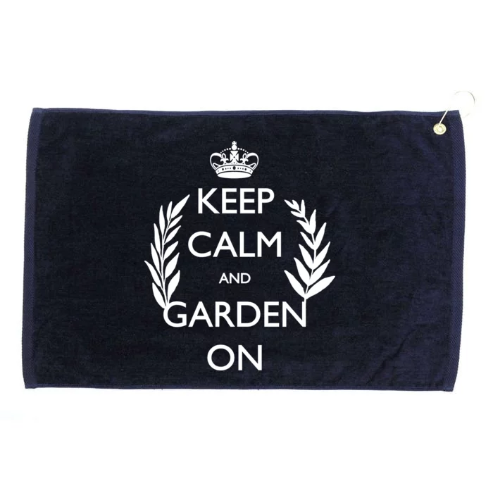 Keep Calm And Garden On Grommeted Golf Towel