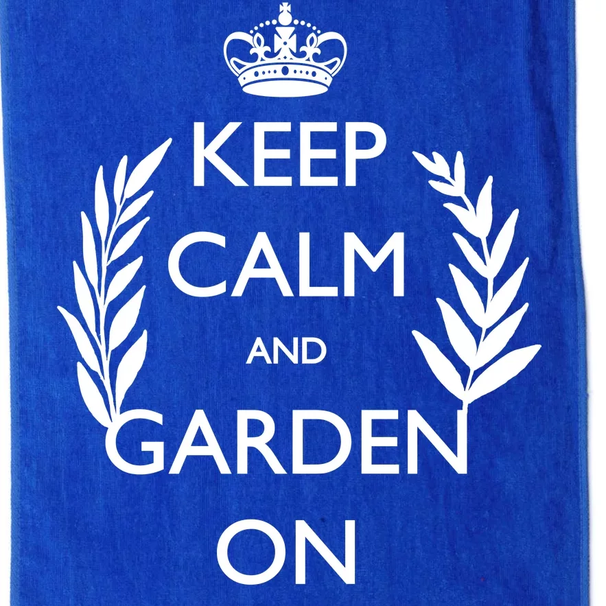 Keep Calm And Garden On Platinum Collection Golf Towel