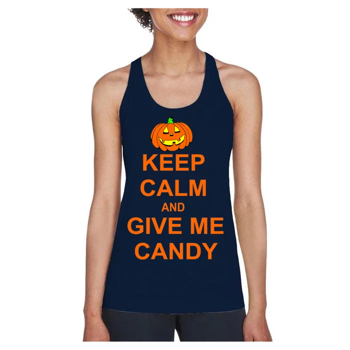 Keep Calm and Give Me Candy Women's Racerback Tank