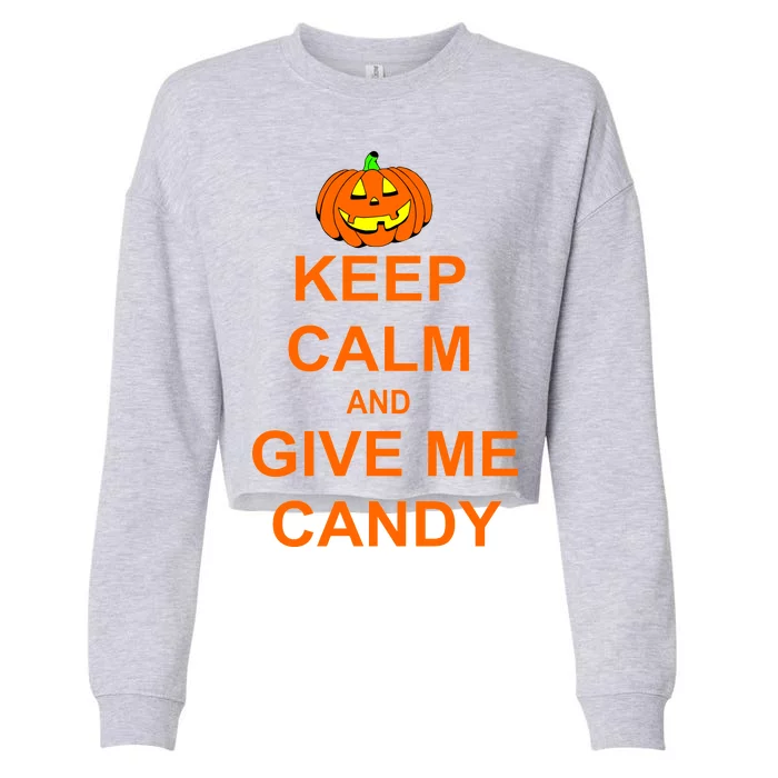 Keep Calm and Give Me Candy Cropped Pullover Crew