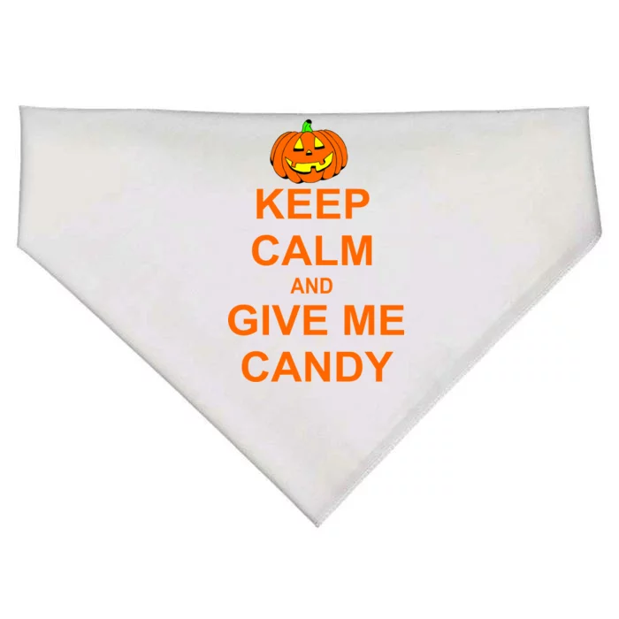 Keep Calm and Give Me Candy USA-Made Doggie Bandana