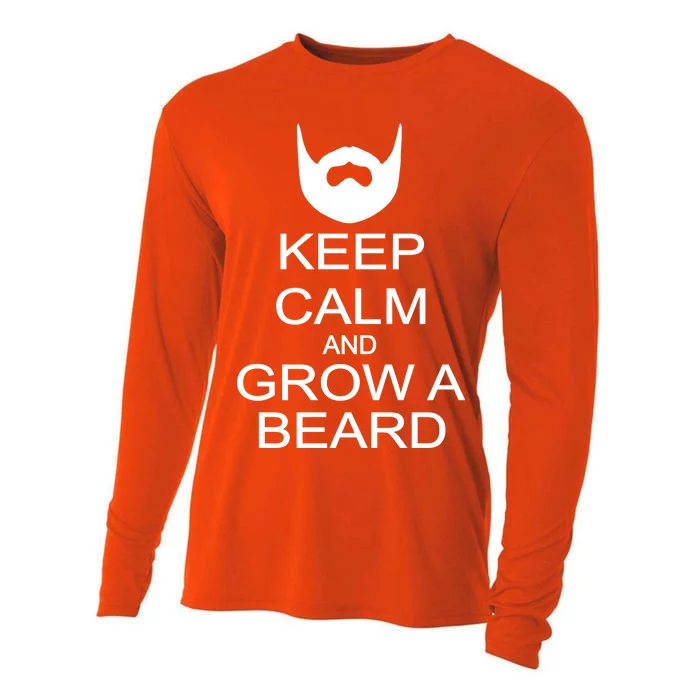 Keep Calm and Grow a Beard Cooling Performance Long Sleeve Crew