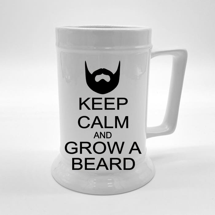 Keep Calm and Grow a Beard Front & Back Beer Stein