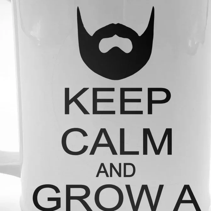 Keep Calm and Grow a Beard Front & Back Beer Stein