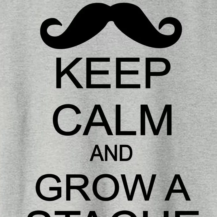 Keep Calm and Grow A Stache Women's Crop Top Tee