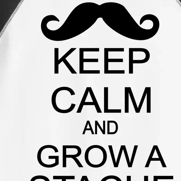 Keep Calm and Grow A Stache Toddler Fine Jersey T-Shirt