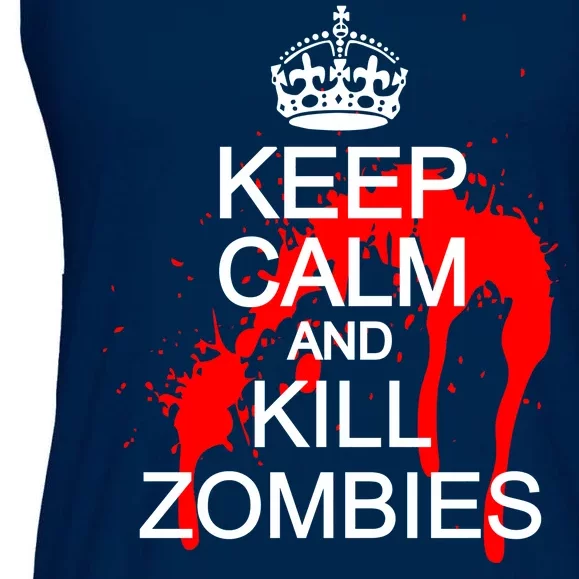 Keep Calm and Kill Zombies Ladies Essential Flowy Tank