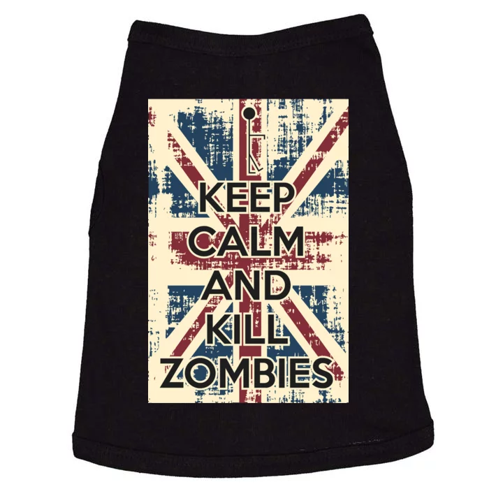 Keep Calm and Kill Zombies Vintage Doggie Tank