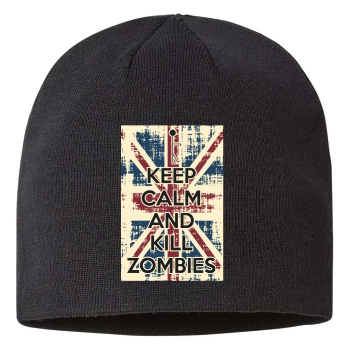 Keep Calm and Kill Zombies Vintage 8 1/2in Sustainable Knit Beanie