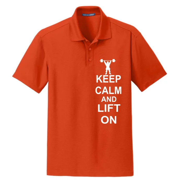 Keep Calm And Lift On Dry Zone Grid Performance Polo