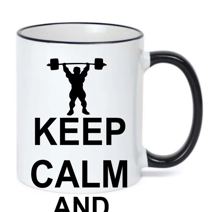 Keep Calm And Lift On Black Color Changing Mug