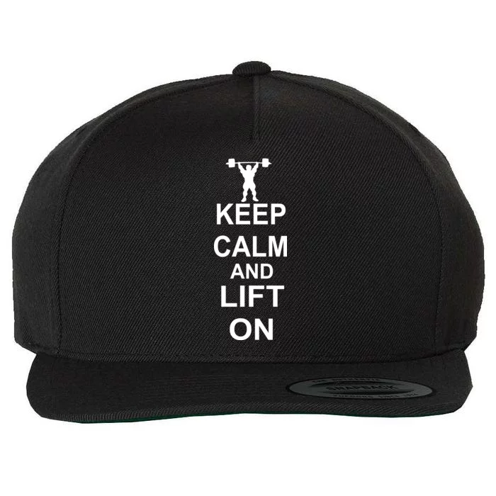 Keep Calm And Lift On Wool Snapback Cap