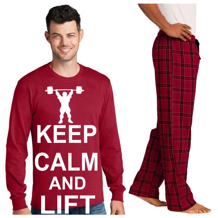 Keep Calm And Lift On Long Sleeve Pajama Set