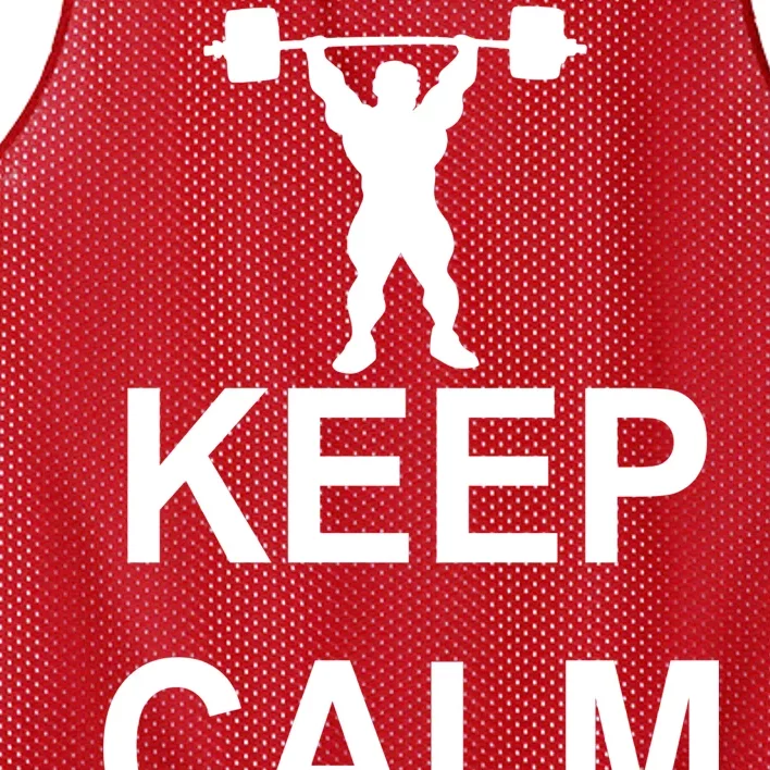 Keep Calm And Lift On Mesh Reversible Basketball Jersey Tank