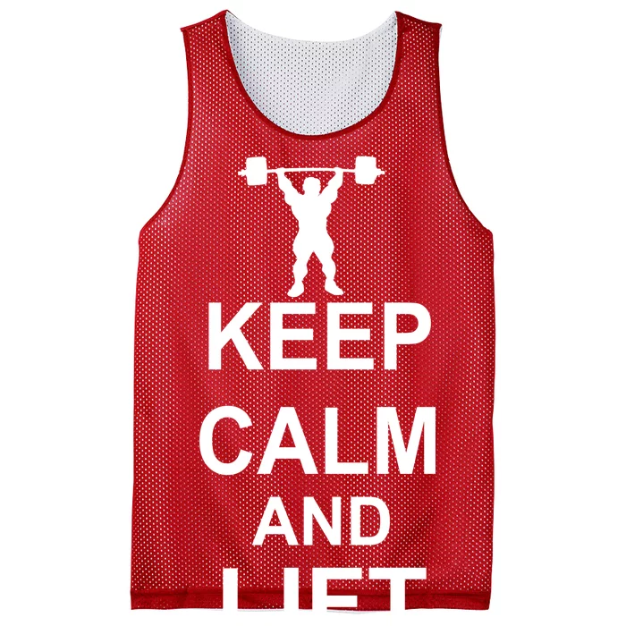 Keep Calm And Lift On Mesh Reversible Basketball Jersey Tank