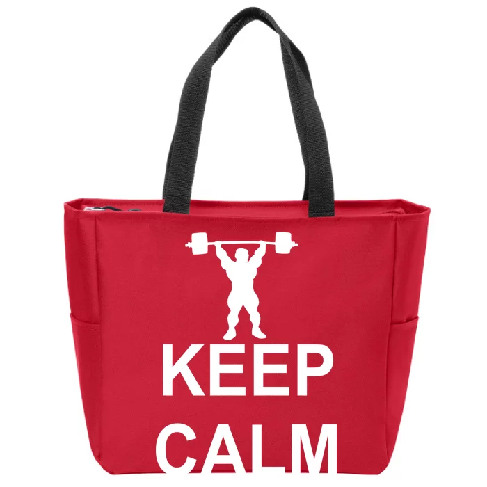 Keep Calm And Lift On Zip Tote Bag