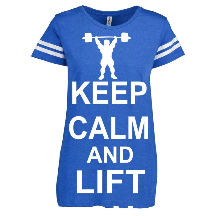 Keep Calm And Lift On Enza Ladies Jersey Football T-Shirt