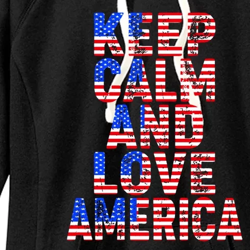 Keep Calm and Love America Women's Fleece Hoodie