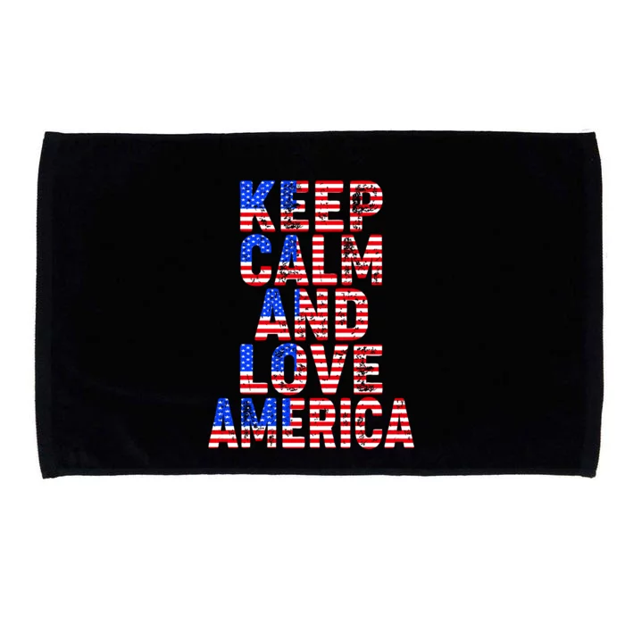 Keep Calm and Love America Microfiber Hand Towel