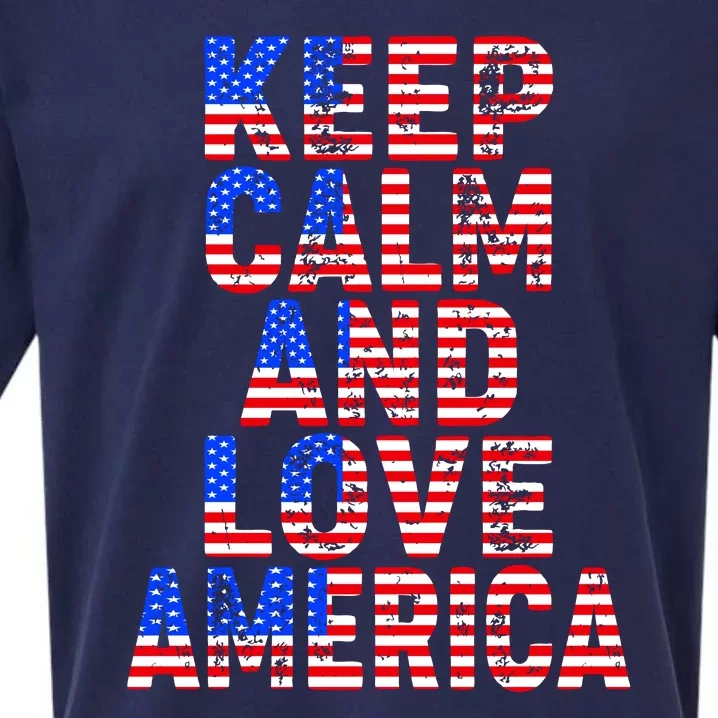 Keep Calm and Love America Sueded Cloud Jersey T-Shirt