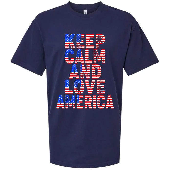 Keep Calm and Love America Sueded Cloud Jersey T-Shirt