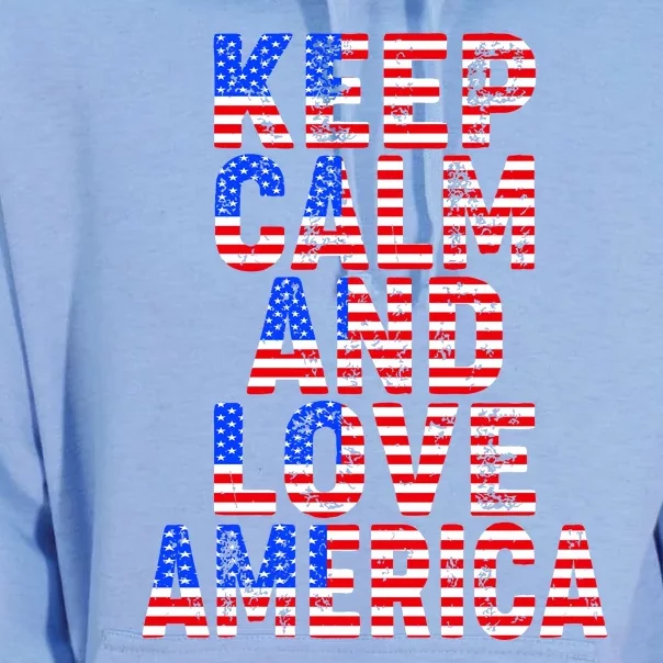 Keep Calm and Love America Unisex Surf Hoodie