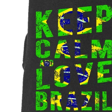 Keep Calm and Love Brazil Doggie 3-End Fleece Hoodie