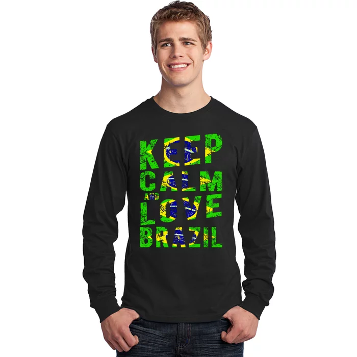 Keep Calm and Love Brazil Long Sleeve Shirt