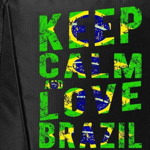 Keep Calm and Love Brazil City Backpack